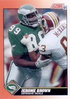 Jerome Brown Philadelphia Eagles 1991 Score NFL #407